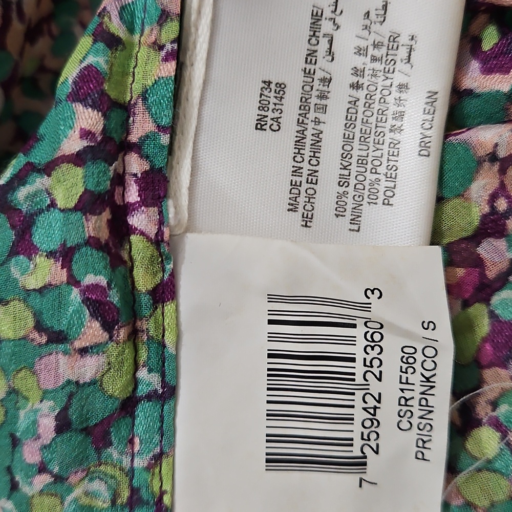 BCBGMaxAzria 100% Silk Long Split Sleeve Tunic Top - Picture 13 of 16